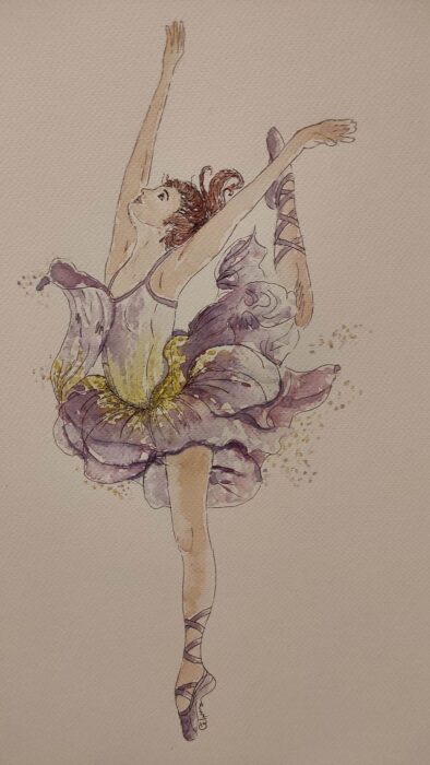 Danseuse à robe fleur