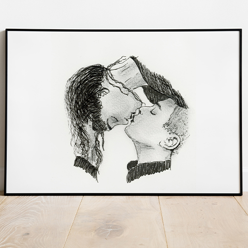 illustration d'un baiser