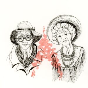 dessin deux vieilles dames