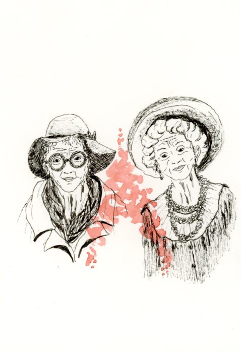dessin deux vieilles dames