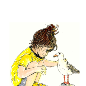 fillette et mouette