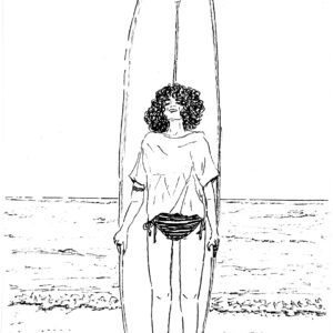 femme planche surf