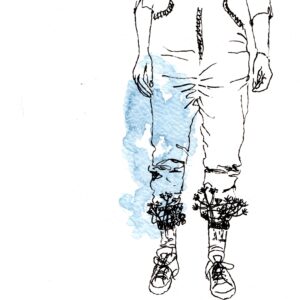 fleurs dans les chaussettes