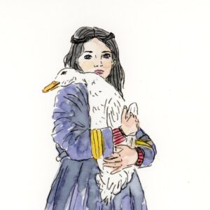 fille et oie